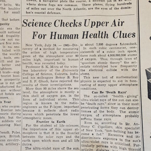 VTG Complete MPLS Tribune Newspaper July 26, 1940 Germany Threatens Trade War... - Picture 7 of 16